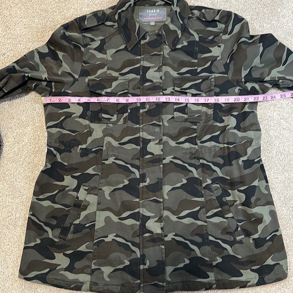 Torrid Camo Twill Anorak Utility Jacket 0 - Picture 10 of 12